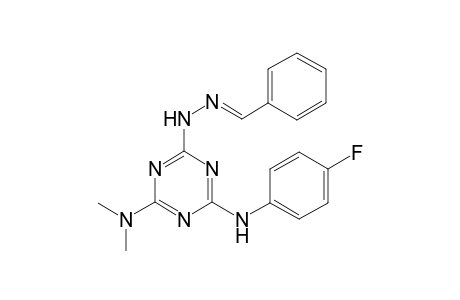 4-N-[(E)-benzylideneamino]-6-N-(4-fluorophenyl)-2-N,2-N-dimethyl-1,3,5-triazine-2,4,6-triamine