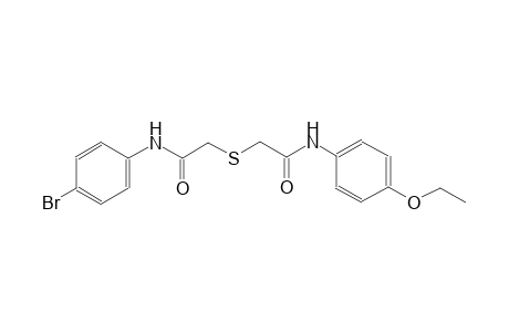 2-[2-[(4-bromophenyl)amino]-2-oxoethyl]sulfanyl-N-(4-ethoxyphenyl)acetamide 2-[2-[(4-bromophenyl)amino]-2-oxo-ethyl]sulfanyl-N-(4-ethoxyphenyl)acetamide 2-[[2-[(4-bromophenyl)amino]-2-oxoethyl]thio]-N-(4-ethoxyphenyl)acetamide 2-[[2-[(4-bromophenyl)amino]-2-keto-ethyl]thio]-N-(4-ethoxyphenyl)acetamide 2-[2-[(4-bromophenyl)amino]-2-oxo-ethyl]sulfanyl-N-(4-ethoxyphenyl)ethanamide