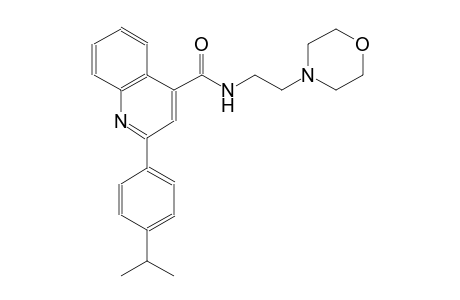 2-(4-isopropylphenyl)-N-[2-(4-morpholinyl)ethyl]-4-quinolinecarboxamide
