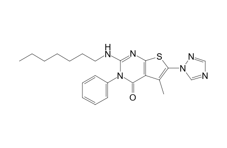 2-Heptylamino-5-methyl-3-phenyl-6-(1H-1,2,4-triazol-1-yl)thieno[2,3-d]pyrimidin-4(3H)-one
