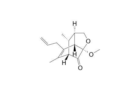 (1S*,3R*,6R*,7S*,10R*)-8-Allyl-3-methoxy-9,10-dimethyl-4-oxatricyclo[4.3.1.0(3,7)]dec-8-en-2-one