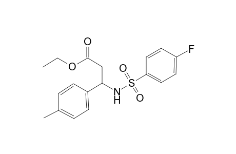 3-[(4-fluorophenyl)sulfonylamino]-3-(4-methylphenyl)propanoic acid ethyl ester
