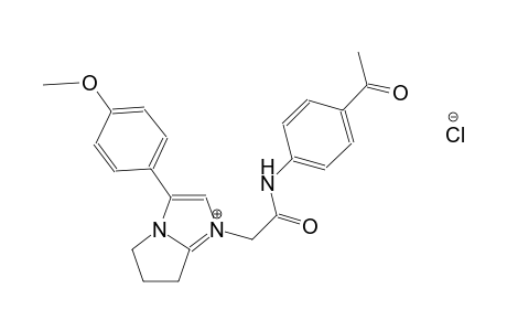 1-[2-(4-acetylanilino)-2-oxoethyl]-3-(4-methoxyphenyl)-6,7-dihydro-5H-pyrrolo[1,2-a]imidazol-1-ium chloride