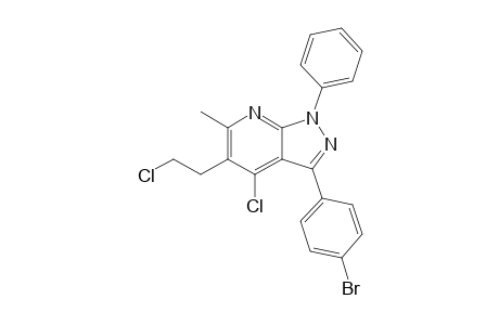 4-Chloro-5-(2'-chloroethyl)-3-(p-bromophenyl)-6-methyl-1-phenyl-1H-pyrazolo[3,4-b]pyridine