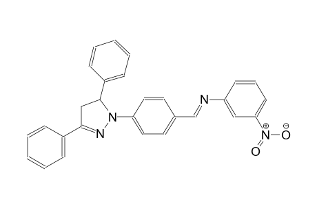 N-{(E)-[4-(3,5-diphenyl-4,5-dihydro-1H-pyrazol-1-yl)phenyl]methylidene}-3-nitroaniline