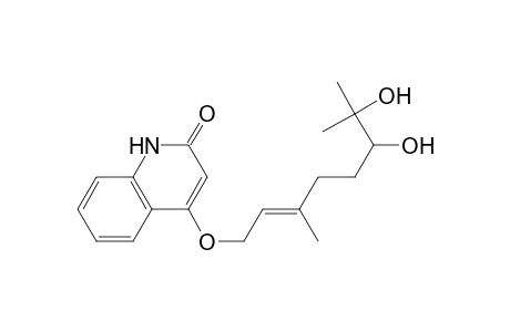 4-[(E)-3,7-dimethyl-6,7-bis(oxidanyl)oct-2-enoxy]-1H-quinolin-2-one