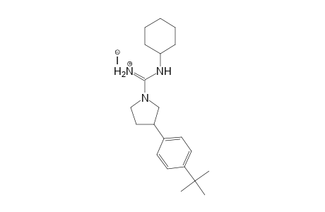 1-Pyrrolidinecarboximidamide, N-cyclohexyl-3-[4-(1,1-dimethylethyl)phenyl]-, monohydriodide