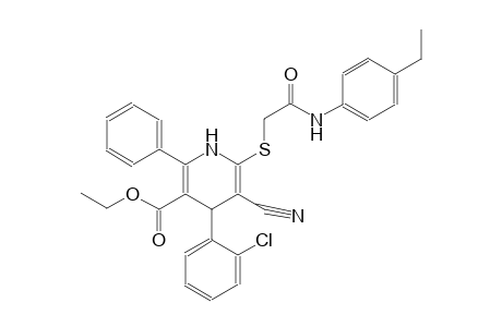 ethyl 4-(2-chlorophenyl)-5-cyano-6-{[2-(4-ethylanilino)-2-oxoethyl]sulfanyl}-2-phenyl-1,4-dihydro-3-pyridinecarboxylate