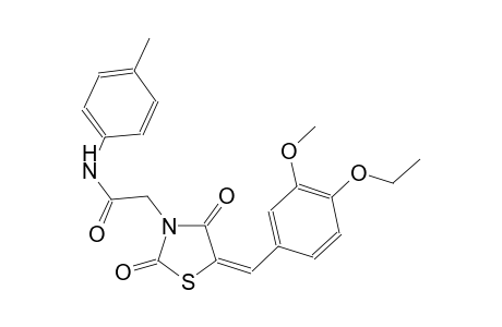 2-[(5E)-5-(4-ethoxy-3-methoxybenzylidene)-2,4-dioxo-1,3-thiazolidin-3-yl]-N-(4-methylphenyl)acetamide