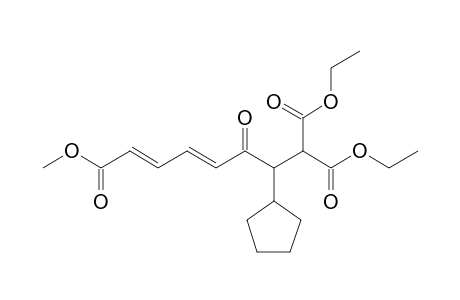 1,1-diethyl 7-methyl (4E,6E)-2-cyclopentyl-3-keto-hepta-4,6-diene-1,1,7-tricarboxylate