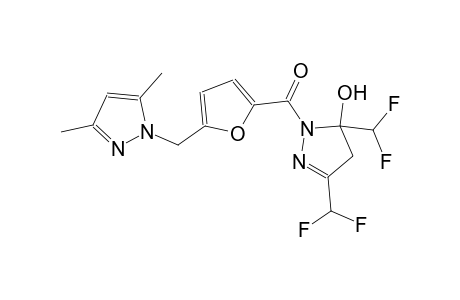 3,5-bis(difluoromethyl)-1-{5-[(3,5-dimethyl-1H-pyrazol-1-yl)methyl]-2-furoyl}-4,5-dihydro-1H-pyrazol-5-ol