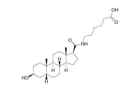 N-(6-caproic acid)-3b-hydroxy-5b-androstane-17bcarboxamide