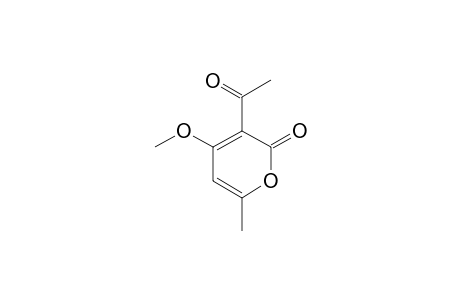 3-acetyl-4-methoxy-6-methylpyran-2-one