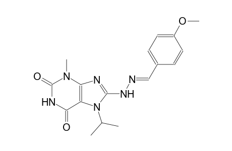 4-methoxybenzaldehyde (7-isopropyl-3-methyl-2,6-dioxo-2,3,6,7-tetrahydro-1H-purin-8-yl)hydrazone