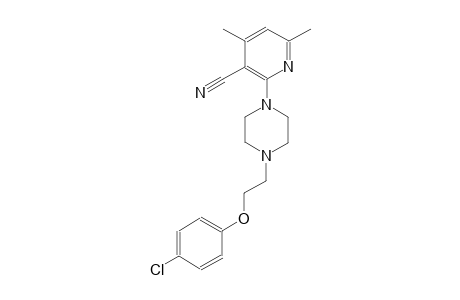 2-{4-[2-(4-chlorophenoxy)ethyl]-1-piperazinyl}-4,6-dimethylnicotinonitrile
