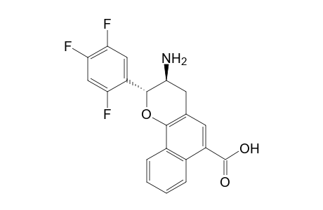 trans-3-amino-2-(2,4,5-trifluorophenyl)-3,4-dihydro-2H-benzo[h]chromene-6-carboxylic acid