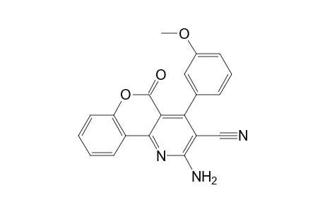 2-Amino-4-(3-methoxyphenyl)-5-oxo-5H-chromeno[4,3-b]pyridine-3-carbonitrile