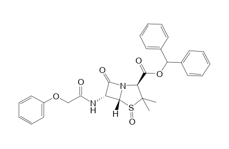 3,3-dimethyl-7-oxo-6-(2-phenoxyacetamido)-4-thia-1-azabicyclo[3.2.0]heptane-2-carboxylic acid, diphenylmethyl ester, 4-oxide