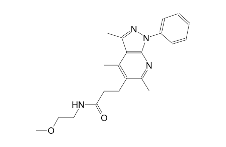 1H-pyrazolo[3,4-b]pyridine-5-propanamide, N-(2-methoxyethyl)-3,4,6-trimethyl-1-phenyl-
