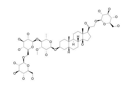 21-O-BETA-D-GLUCOPYRANOSYL-3-BETA,14,21-TRIHYDROXY-5-BETA,14-BETA-PREGNAN-20-ONE-3-O-BETA-GENTIOBIOSYL-(1->4)-ALPHA-L-ACOFRIOSIDE