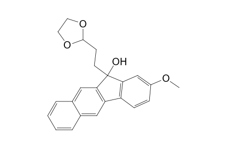 2-methoxy-11-hydroxy-11-[2-(1,3-dioxolan-2-yl)ethyl]-benzo[b]fluorene