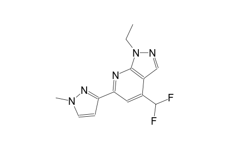 1H-pyrazolo[3,4-b]pyridine, 4-(difluoromethyl)-1-ethyl-6-(1-methyl-1H-pyrazol-3-yl)-