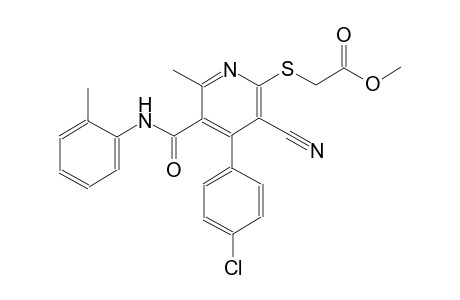acetic acid, [[4-(4-chlorophenyl)-3-cyano-6-methyl-5-[[(2-methylphenyl)amino]carbonyl]-2-pyridinyl]thio]-, methyl ester