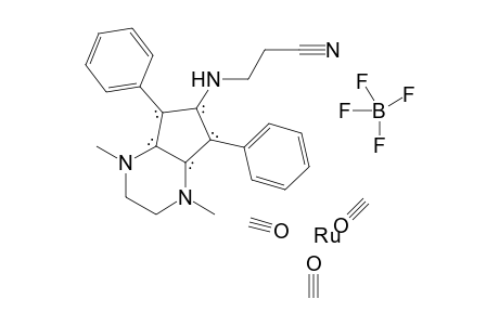 Tricarbonylruthenium-[2-cyano-N-(1,4-dimethyl-5,7-diphenyl-1,2,3,4-tetrahydro-6H-cyclopenta[b]pyrazin-6-ylidene)ethan-1-aminium] tetrafluoroborate