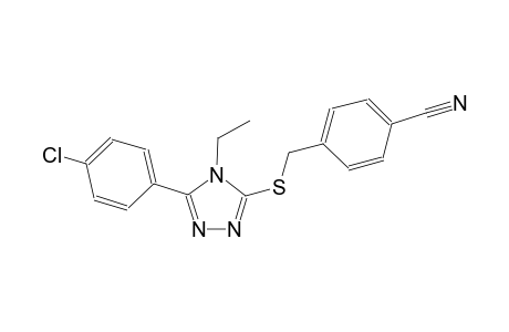 4-({[5-(4-chlorophenyl)-4-ethyl-4H-1,2,4-triazol-3-yl]sulfanyl}methyl)benzonitrile