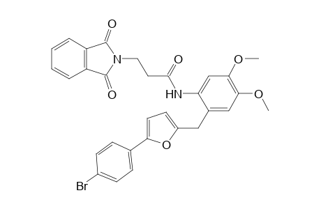 N-(2-{[5-(4-Bromophenyl)-2-furyl]methyl}-4,5-dimethoxyphenyl)-3-(1,3-dioxo-1,3-dihydro-2H-isoindol-2-yl)propanamide