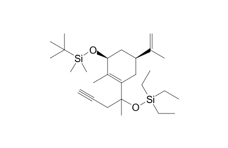 (1S,5S)-3-(2-Triethylsilyloxypent-4-yn-2-yl)-2-methyl-5-(prop-1-en-2-yl)cyclohex-2-enyloxy(tert-butyl)dimethylsilane