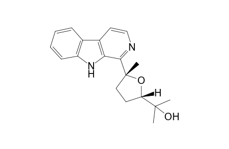 (cis)-1-[5'-(1''-Hydroxy-1'-methylethyl)-2'-methyl-tetrahydrofuran-2'-yl]-9H-.beta.-carboline