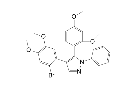 4-(2-Bromo-4,5-dimethoxyphenyl)-5-(2-3,4-dimethoxyphenyl)-1-phenylpyrazole