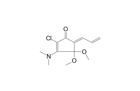 2-CHLORO-3-DIMETHYLAMINO-4,4-DIMETHOXY-5-(E-ALLYLIDENE)-2-CYCLOPENTENONE