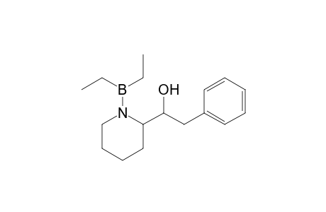 N-(Diethylboryl)-2-[.beta.-phenyl-.alpha.-hydroxyethyl]piperidine