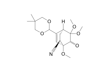 (1S*,2R*,4S*)-5-(5,5-Dimethyl-1,3-dioxan-2-yl)-1,8,8-trimethoxy-7-oxobicyclo[2.2.2]oct-5-ene-2-yl cyanide