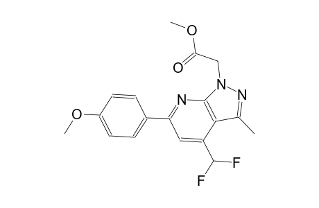 1H-pyrazolo[3,4-b]pyridine-1-acetic acid, 4-(difluoromethyl)-6-(4-methoxyphenyl)-3-methyl-, methyl ester