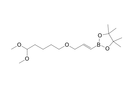 2-{(E)-3-[5,5-(Dimethoxy)pentyloxy]propen-1-yl}-4,4,5,5-tetramethyl-1,3,2-dioxaborolane