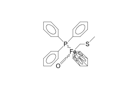 Carbonyl-(cyclopentadienyl)-methylthiomethyl-(triphenyl-phosphine)-iron