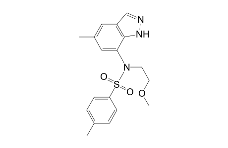 N-(2-methoxyethyl)-4-methyl-N-(5-methyl-1H-indazol-7-yl)benzenesulfonamide