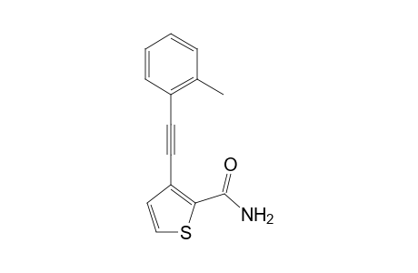 3-(o-Tolylethynyl)thiophene-2-carboxamide