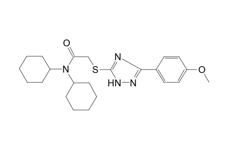 N,N-dicyclohexyl-2-[[5-(4-methoxyphenyl)-1H-1,2,4-triazol-3-yl]sulfanyl]acetamide