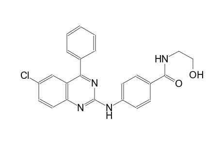 4-[(6-chloro-4-phenyl-2-quinazolinyl)amino]-N-(2-hydroxyethyl)benzamide