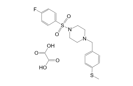 1-((4-fluorophenyl)sulfonyl)-4-(4-(methylthio)benzyl)piperazine oxalate
