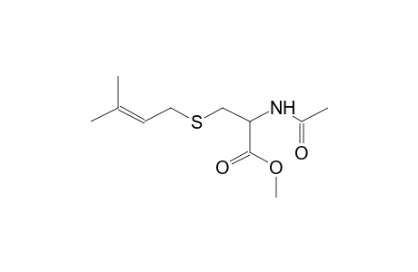 2-Acetylamino-3-(3-methyl-but-2-enylsulfanyl)-propionic acid methyl ester