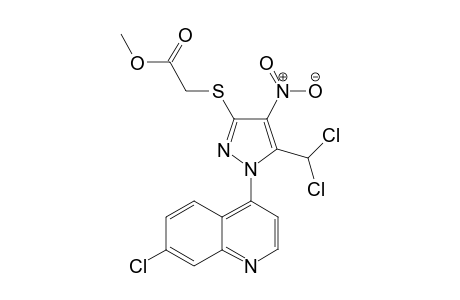 1-(7-Chloroquinolin-4-yl)-5-(dichloromethyl)-3-(methoxycarbonylmethylsulfanyl)-4-nitro-1H-pyrazole