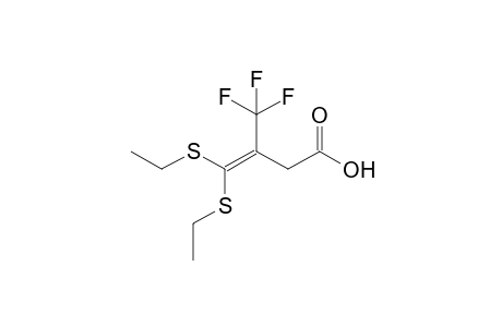 4,4-Bis(ethylsulfanyl)-3-trifluoromethyl-3-butenoic acid