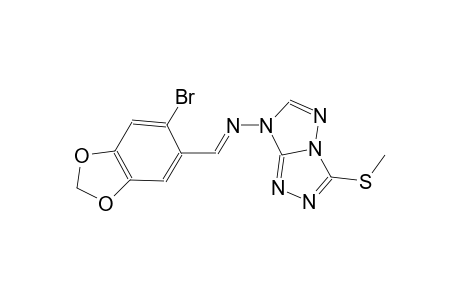 7H-[1,2,4]triazolo[4,3-b][1,2,4]triazol-7-amine, N-[(E)-(6-bromo-1,3-benzodioxol-5-yl)methylidene]-3-(methylthio)-
