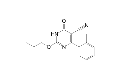 4-keto-6-(o-tolyl)-2-propoxy-1H-pyrimidine-5-carbonitrile