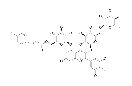 DELPHINIDIN-3-O-BETA-D-(6-O-ALPHA-L-RHAMNOPYRANOSYLGLUCOPYRANOSIDE)-5-O-BETA-D-(6-E-PARA-COUMAROYLGLUCOPYRANOSIDE)